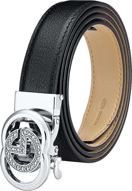 6934002294546 金利来goldlion 【头层牛皮】女皮带女腰带时尚百搭闪钻女士腰带女士皮带节日好礼【100CM】 商品图0