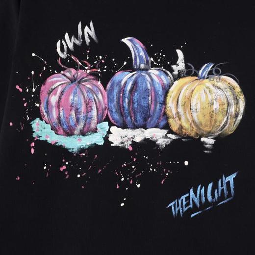 T4983SDSA男士秋冬新款痞帅男装潮牌撞色南瓜印花半高领长袖T恤时尚潮 商品图3