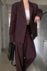 Kai & Kiera 酒红色西装阔腿裤套装 14383 商品缩略图1