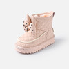 ANNIL/安奈儿童鞋女童6-12岁中大童雪地靴可爱蝴蝶结公主鞋冬季加绒休闲鞋HG5411587 商品缩略图3