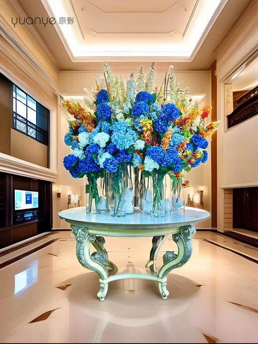 酒店大堂高档仿真花组合摆设件大厅圆桌前台别墅商场新年装饰花 商品图1