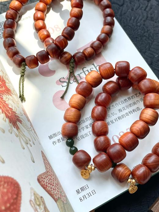 【崖柏铜钱老型珠手串】敦煌小众福泽崖柏铜钱佛珠文玩手串 商品图0