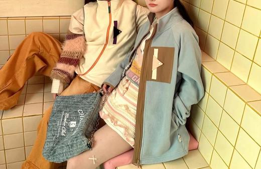 D110799云朵绒摇粒绒外套设计感撞色口袋保暖抓绒衣 商品图13