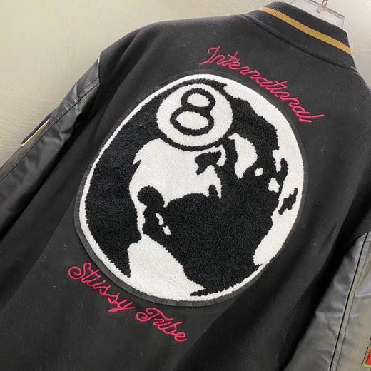 D110717加棉加厚40周年限定黑8毛巾绣植绒情侣棒球服 商品图4