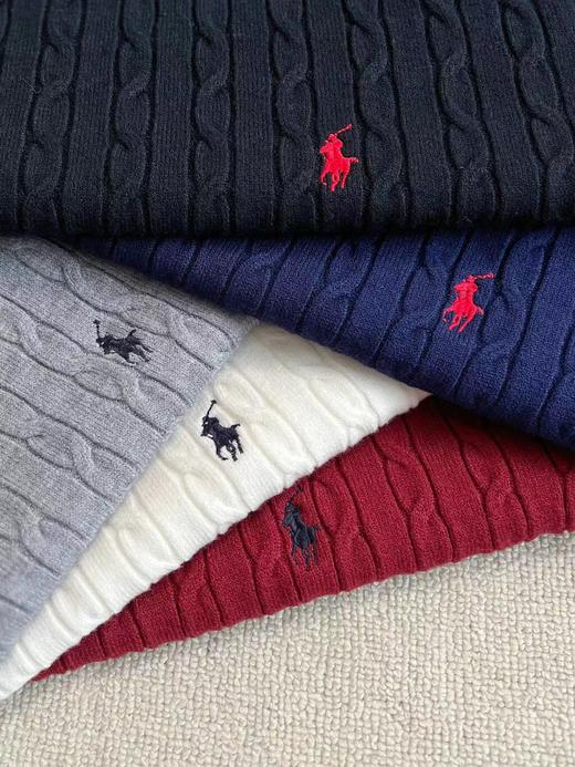 D110720秋冬季圆领麻花羊毛衫男女情侣款休闲毛衣 商品图9