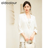 oldcolour春夏款纯色简约休闲百搭通勤七分袖西装外套女Q130401A1 商品缩略图0