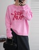 字母线条樱花粉显白温柔好心情毛衣 商品缩略图0