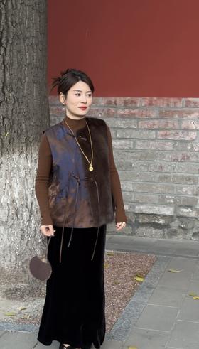 国风系列——桑蚕丝水貂马甲