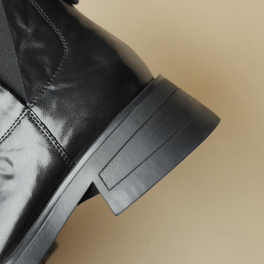 Echo&yolo简约粗跟圆头纯色气质款切尔西短靴HBP-5648 商品图5