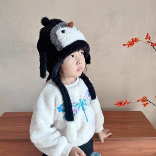 儿童卡通帽子围巾套装/儿童捏捏乐小企鹅毛绒帽 商品图10
