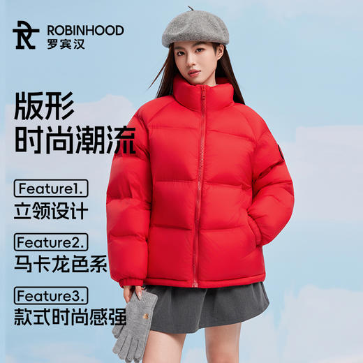 【云感系列】 明星同款 情侣云感系列 蓬蓬PoomPoom 短款男女面包鹅绒服 （防水，防油，防污） 商品图3