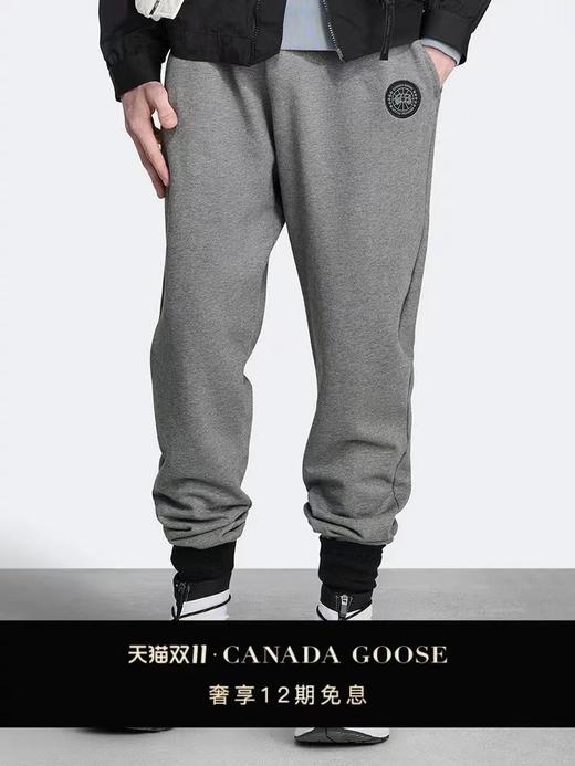 D110771澳毛混纺毛呢加绒香蕉弯刀神裤男士黑标加绒长裤卫裤 商品图3