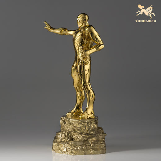 铜师傅《钢铁侠MK7（大号金箔版）》漫威系列限量手办 复仇者联盟桌面铜摆件 商品图3