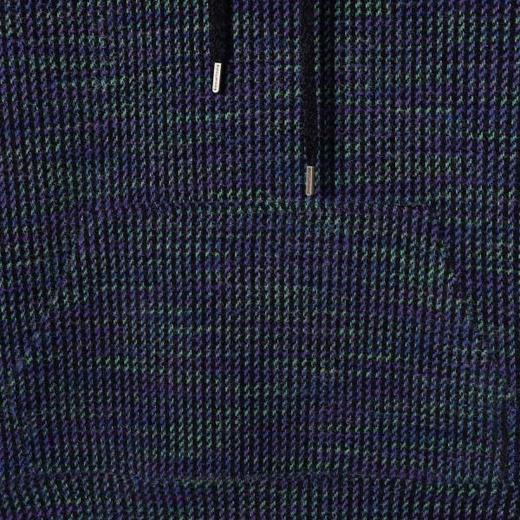 WY1274SDSA秋冬新款痞帅男装简约韩版撞色竖纹抽绳连帽针织卫衣宽松百搭 商品图3