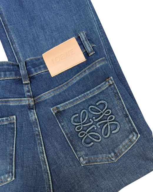 女款口袋logo微喇牛仔裤长裤la014 商品图2