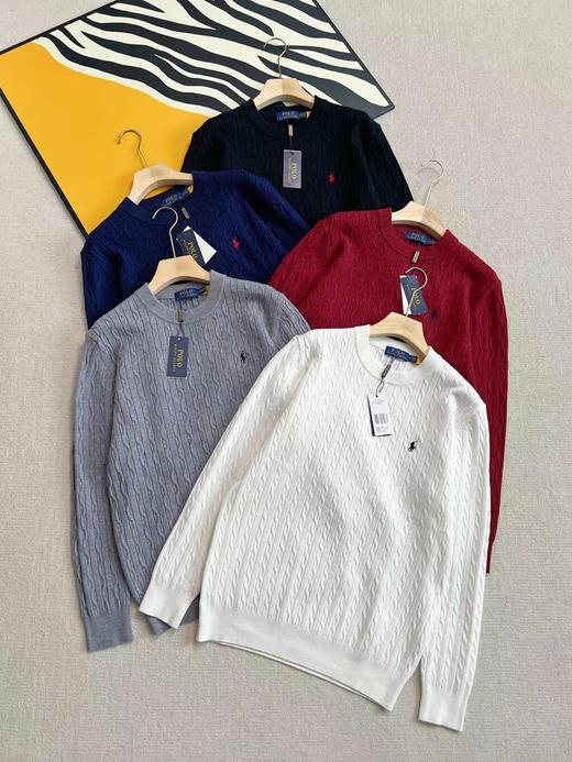 D110720秋冬季圆领麻花羊毛衫男女情侣款休闲毛衣 商品图0