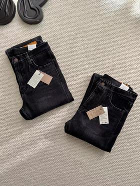 D110707秋冬新款男士锥形加绒休闲水洗牛仔裤