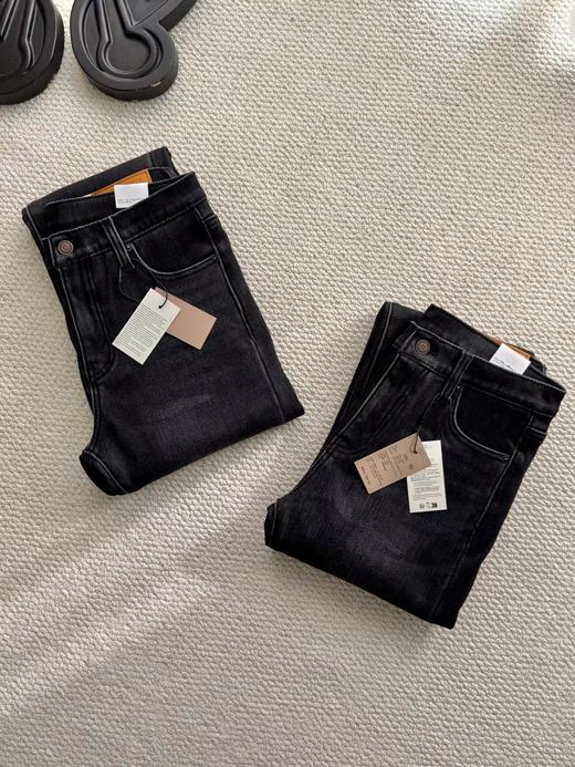 D110707秋冬新款男士锥形加绒休闲水洗牛仔裤 商品图0