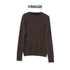 VIMAGE纬漫纪低圆领简约时尚百搭秋冬新款针织衫V2401114 商品缩略图7