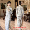 复古中国风提花缎印花，长款中式年轻款旗袍GX-3125220 商品缩略图3