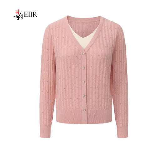 司歌V领假两件毛衣女长袖显瘦套头G92G3891 商品图1