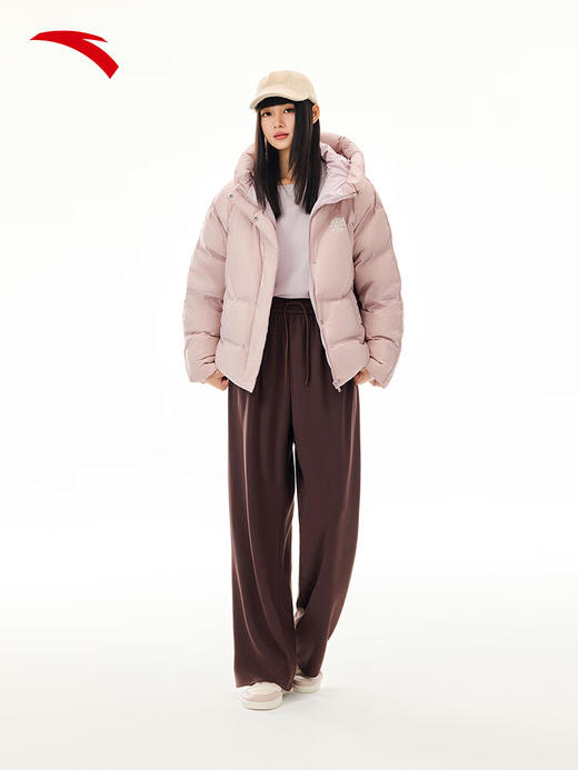 安踏【关晓彤同款】多彩羽绒服丨防泼水保暖外套女面包棉服162548903N 【关晓彤同款】矿质粉-5 商品图3