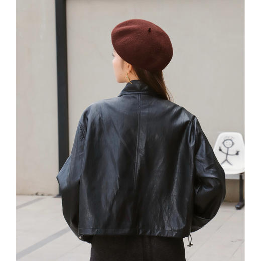 复古立领抽绳皮衣外套-纪念日百货门店同款167394216 商品图2