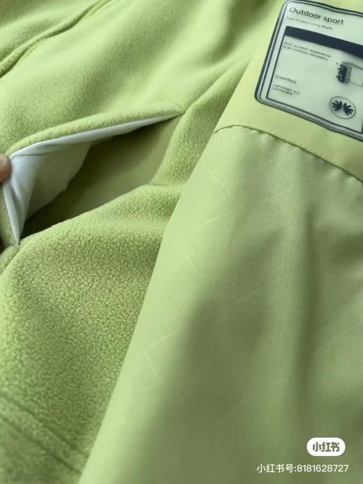 D110769可拆卸双层设计三合一两件套苹果绿冲锋衣 商品图13