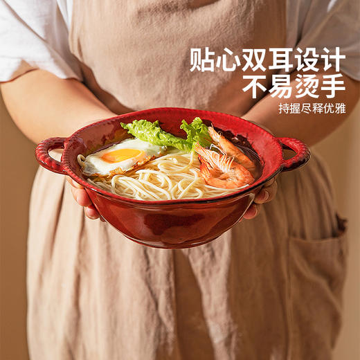 摩登主妇窑变双耳汤碗大号家用2025新款高颜值嗦粉汤盆面碗泡面碗 商品图1