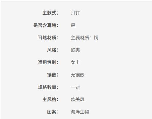 196021305450 kate spade 女士专柜同款OTHER时尚休闲海洋生物耳钉 商品图3