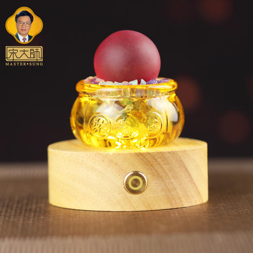 宋韶光大师 2026年 琉璃球聚宝盆琉璃球 古法琉璃摆件商务礼品 商品图3