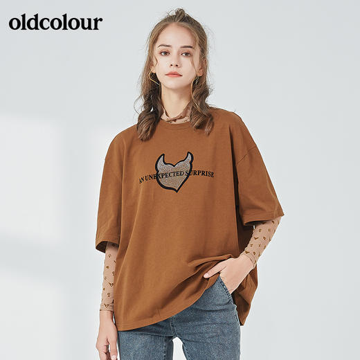 oldcolour春秋季商场同款白色通勤百搭气质长袖T恤女N32023242 商品图3