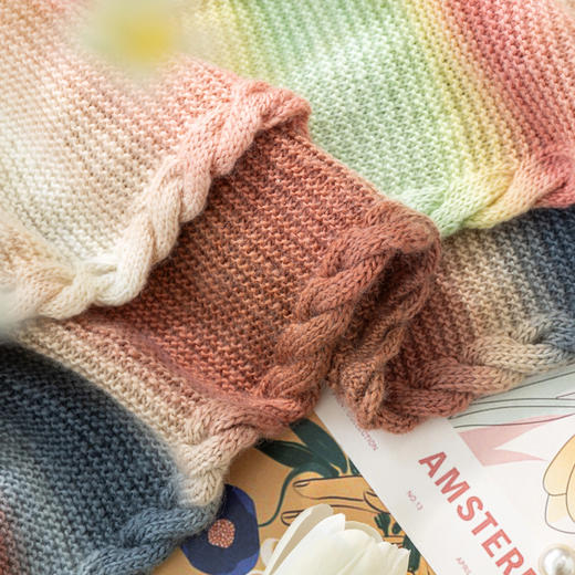 苏苏姐家冬日礼物围巾手工diy段染羊毛线棒针毛线团材料包 商品图3