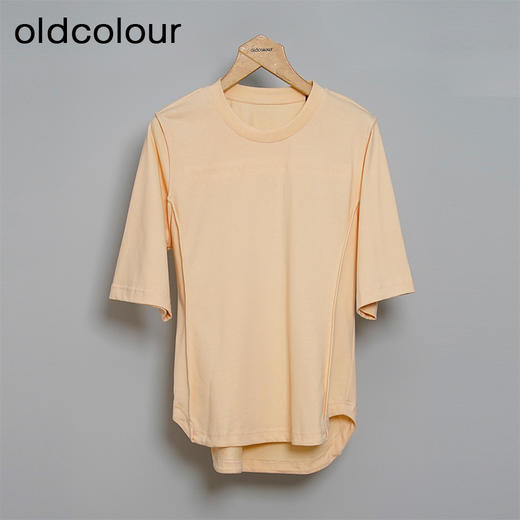 oldcolour欧珂夏季纯色时尚百搭休闲宽松纯棉短袖T恤女O22021229 商品图0