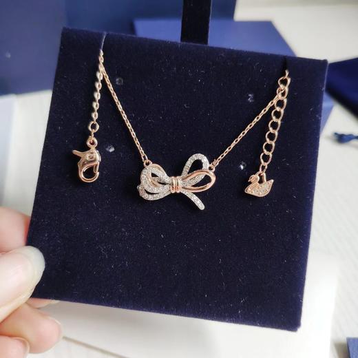 D110770无论露锁骨还是配高领都是特别的美~蝴蝶结项链 商品图7