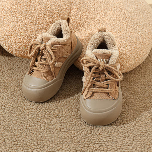 ANNIL/安奈儿童鞋女童雪地靴冬季加绒加厚美拉德色系休闲鞋中大童鞋HG5412663 商品图3