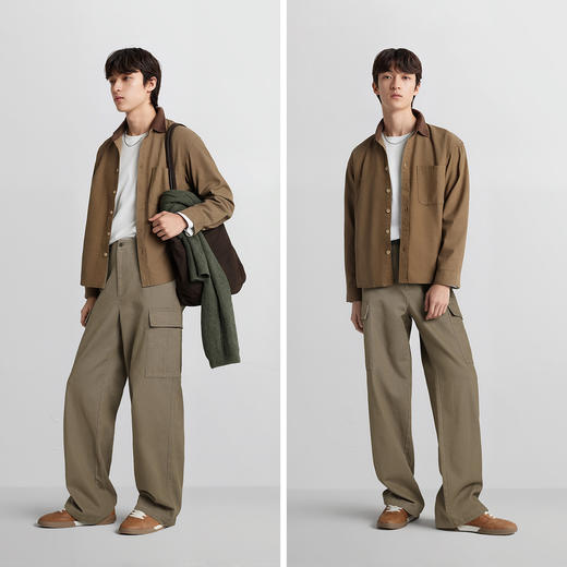 森马休闲裤男迷彩工装裤潮酷松弛阔腿裤2025冬季新款长裤户外流行 商品图4