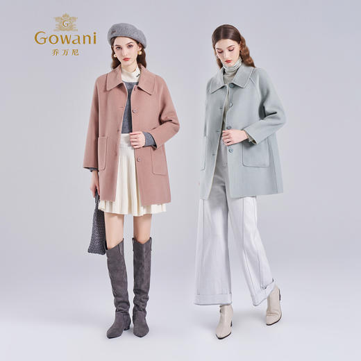 【100%绵羊毛】乔万尼冬新品双面大衣保暖外套EI4A548 商品图3