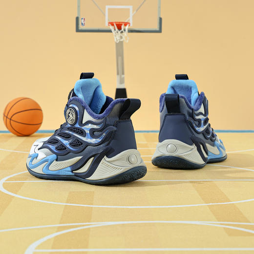 ANNIL/安奈儿童鞋男女童冬季加绒加厚篮球鞋运动鞋童鞋运动风防滑缓震HM5405692 商品图2