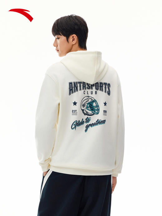 安踏男式加绒宽松加厚运动卫衣152548706N 商品图1