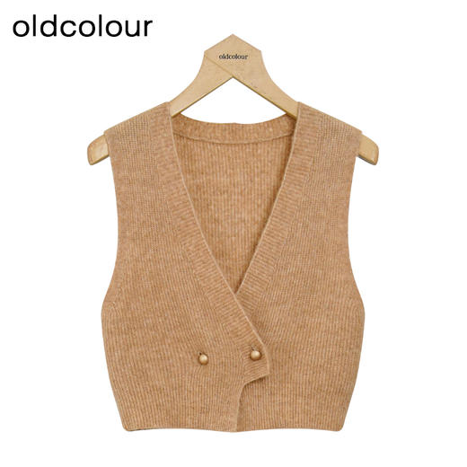 oldcolour冬季气质百搭优雅网纱针织连衣裙两件套女P451002A1 商品图3