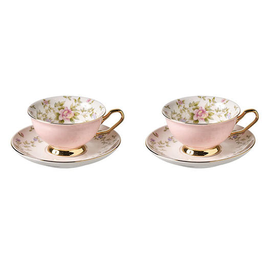 罗莱礼品-清甜花语双杯碟组 商品图2