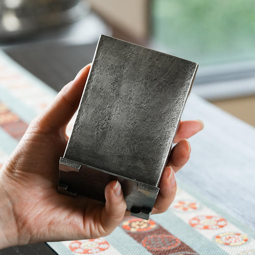 斑锡龙一合相建水茶洗纯锡仿古做旧水盂茶渣缸 商品图3