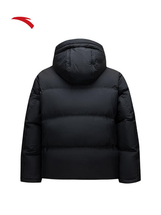 安踏六度芯防泼水羽绒服 女冬季新款鸭绒保暖宽松棉服外套162547935 【防风防泼水】基础黑-2 商品图6