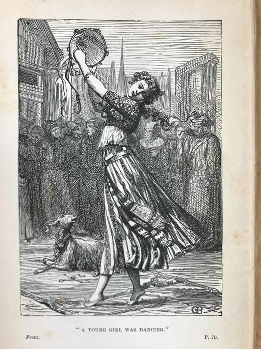 约20世纪早期 雨果《巴黎圣母院》 配多幅插图 漆布精装32开 商品图2