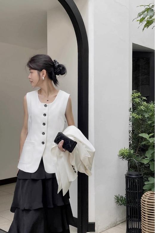 ESTELLICA 白色西装马甲外套 20688 商品图0