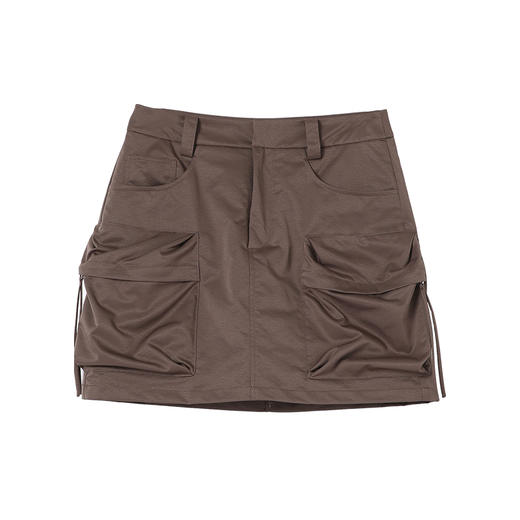 VIMAGE纬漫纪对称大口袋设计时尚减龄短款半裙V2406112 商品图5