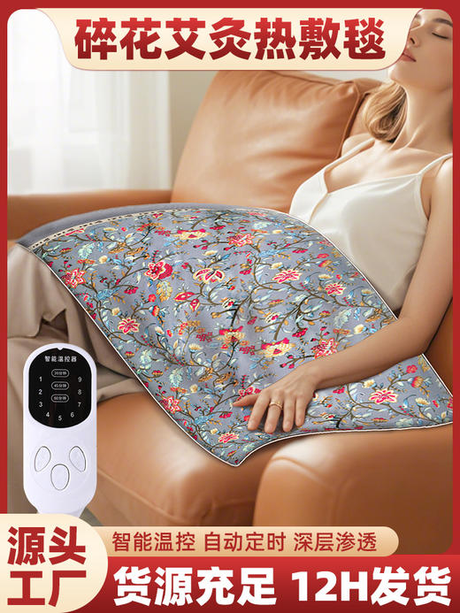 电加热艾灸毯温灸热敷艾草艾绒全身灸理疗电热毯四季用保暖垫批发 商品图0