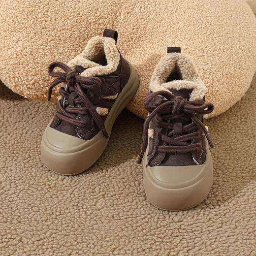 ANNIL/安奈儿童鞋女童雪地靴冬季加绒加厚美拉德色系休闲鞋中大童鞋HG5412663 商品图2