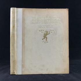 拉克姆签名本！1918年 斯温伯恩《生命之春：儿童诗集》 9幅彩色手工贴图与多幅黑白文间插图 犊皮（vellum）脊精装大16开